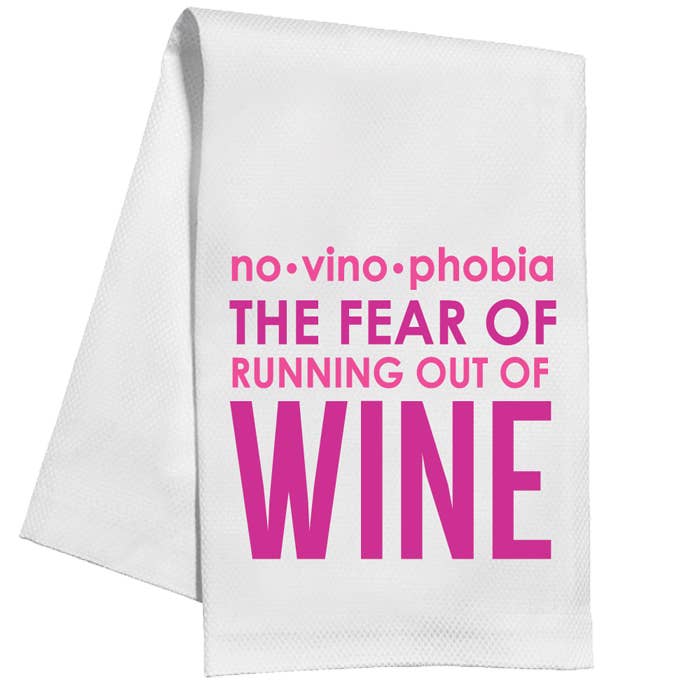 No Vino Phobia Kitchen Towel