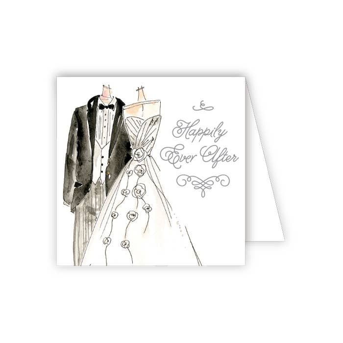 Happily Ever After Bride and Groom Enclosure Card