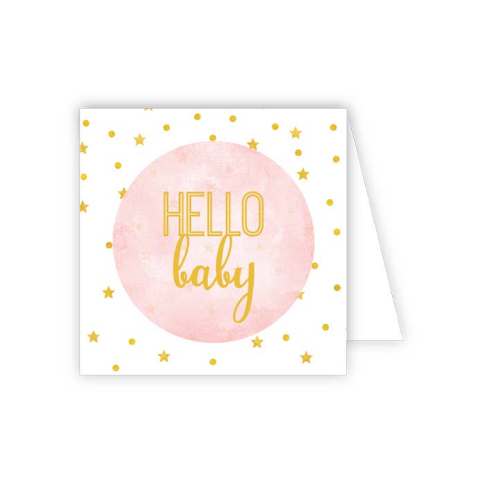 Hello Baby Pink Enclosure Card