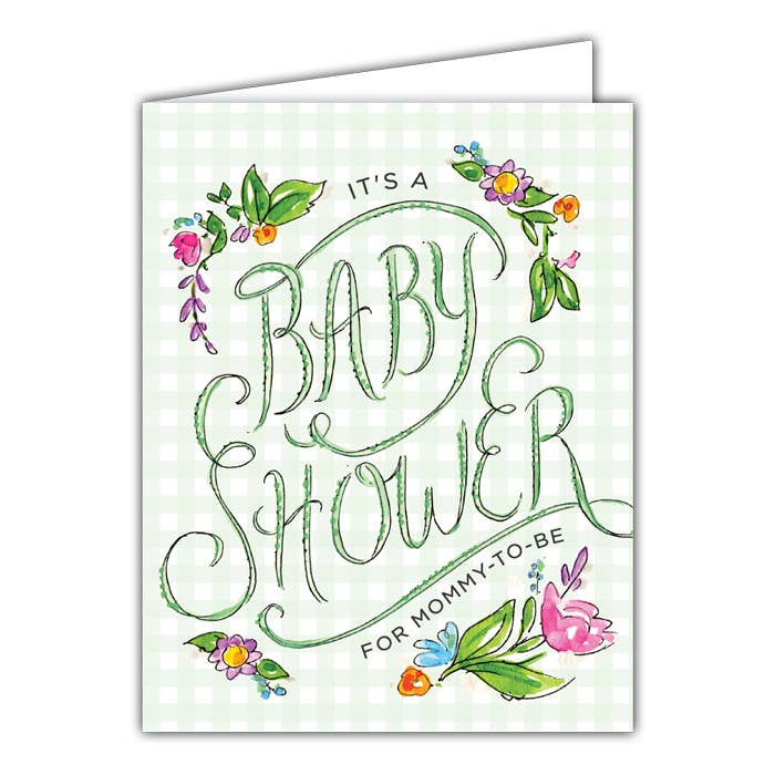 It's a Baby Shower Small Folded Greeting Card