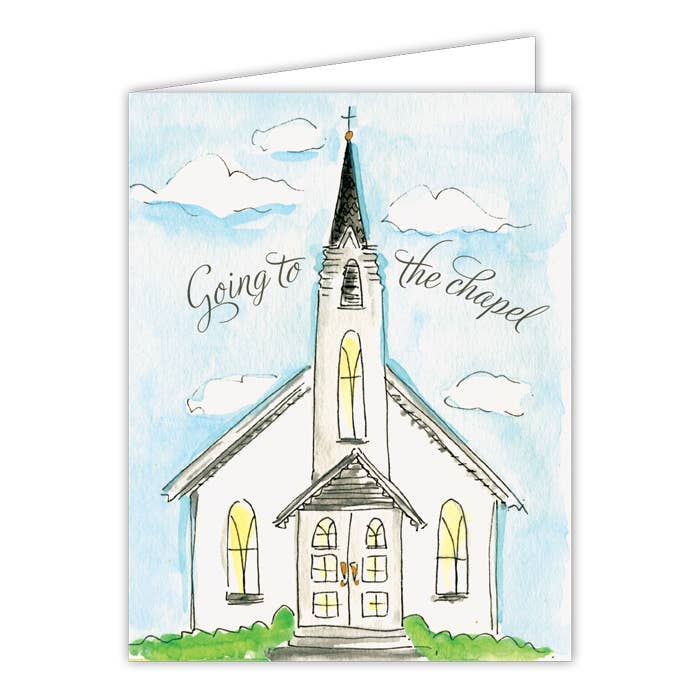 Going to the Chapel Church Small Folded Greeting Card