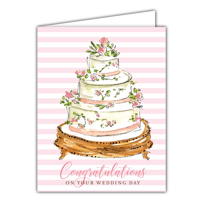 Congratulations on Your Wedding Day Small Folded Greeting Card