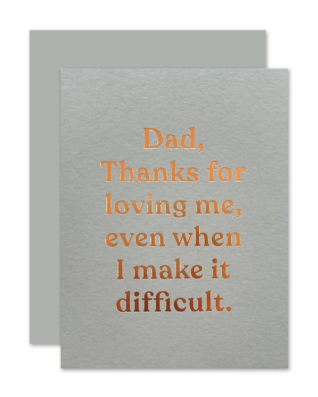 Loving Dad greeting card — heartfelt Father's Day and birthday card
