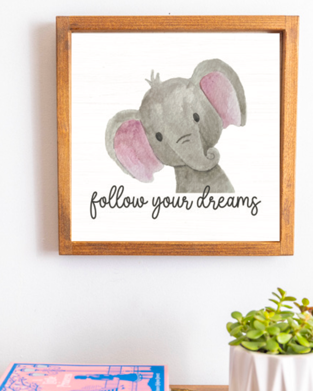 Follow Your Dreams 12" x 12" Wall Art