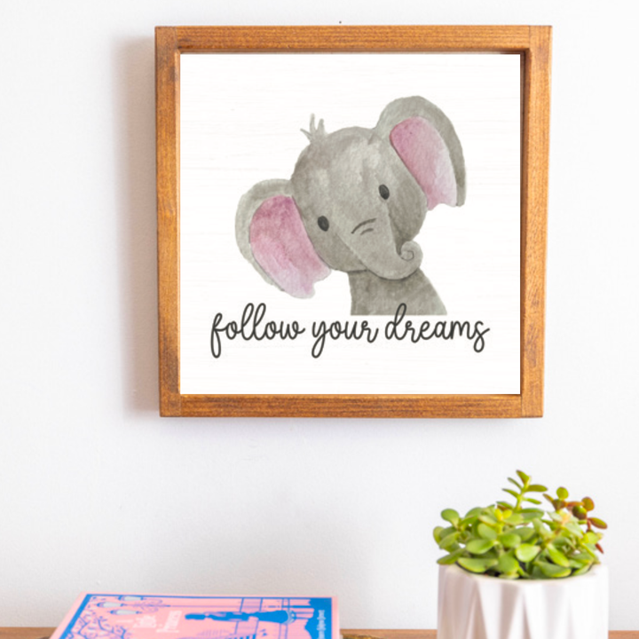 Follow Your Dreams 12" x 12" Wall Art