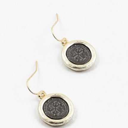Coin earring — classic gold coin jewelry, gift for her