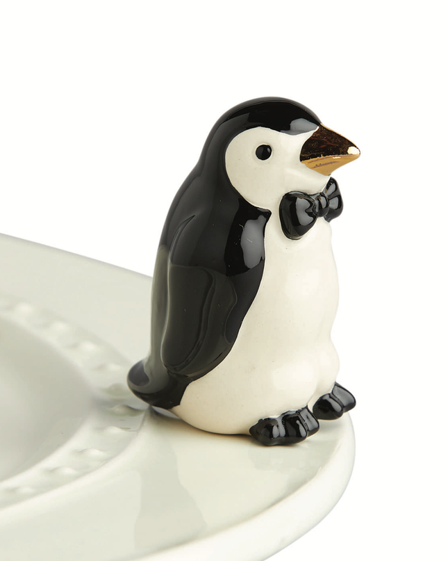 Nora Fleming Penguin Mini — winter holiday decorative attachment for Nora Fleming serveware