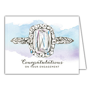 Congratulations on Your Engagement Small Folded Greeting Card