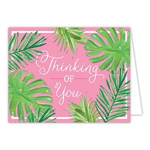 Thinking Of You palm leaf variety greeting card — tropical thinking of you card