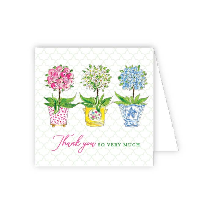 Thank You So Very Much Topiaries Cashe Pot Enclosure Card