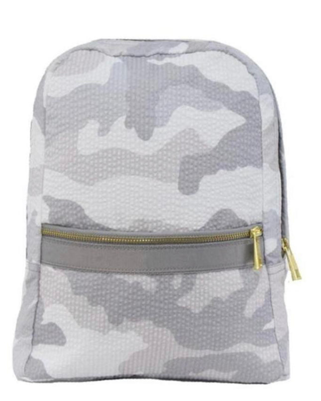 Medium personalized backpack — shown open with compartments
