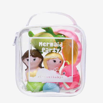 Mermaid party baby bath squirties — fun bath toy set, baby girl shower gift