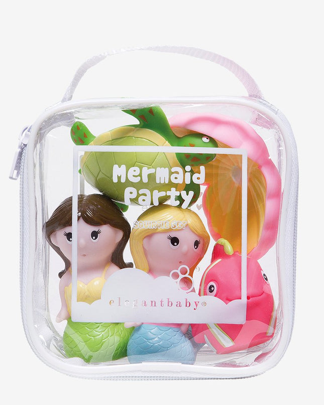 Mermaid party baby bath squirties — fun bath toy set, baby girl shower gift
