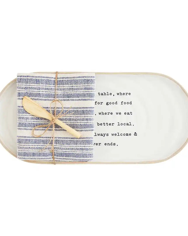 Farmstead hostess tray set — elegant entertaining and housewarming gift