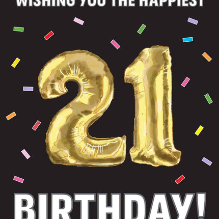 21ST BIRTHDAY BALLOON GREETING CARDS