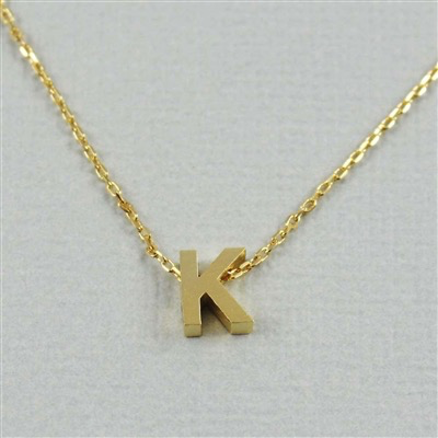 Block Letter Initial Necklace
