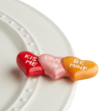 Nora Fleming It's a Love Thing Hearts Mini — Valentine's Day decorative attachment for Nora Fleming serveware