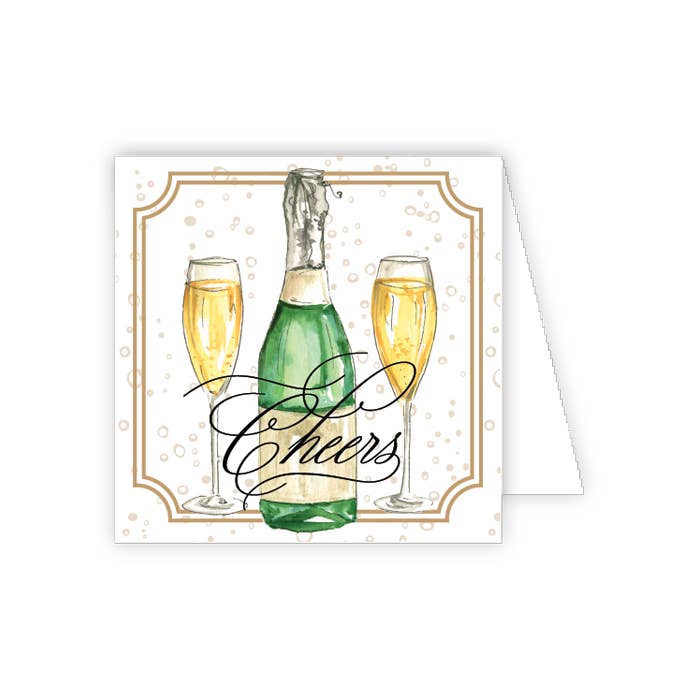 Cheers Champagne and Flutes Enclosure Card