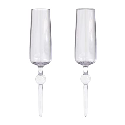 Clear Champagne Flute - The Beach Glass