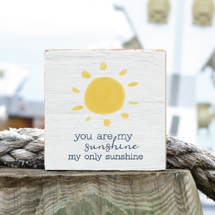 You Are My Sunshine decorative wooden block — sweet gift for mom and baby nursery decor
