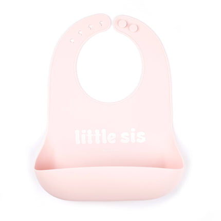 Little Sis Wonder Bib — sweet sibling baby bib, baby shower gift