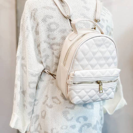 Jody backpack in cream — stylish everyday backpack, gift for her