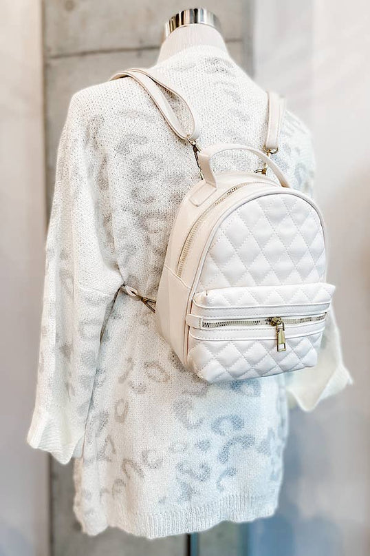 Jody backpack in cream — stylish everyday backpack, gift for her