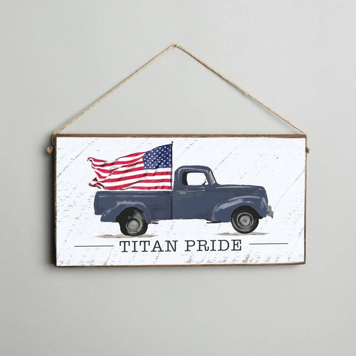 Welcome Flag Truck Twine Hanging Sign- Oceanside
