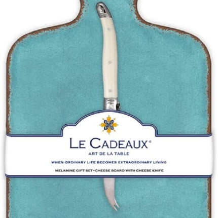 Melamine cheeseboard gift set — boxed gift set view