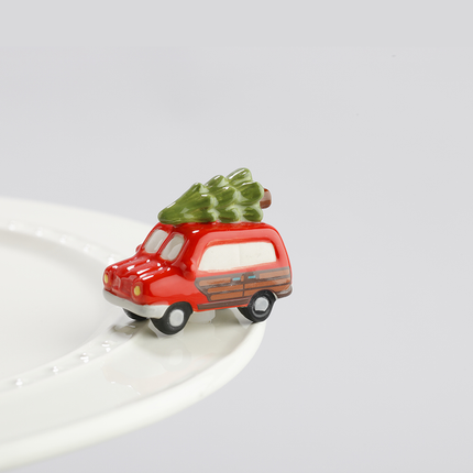 Nora Fleming Christmas Tree Car Mini — holiday decorative attachment for Nora Fleming serveware
