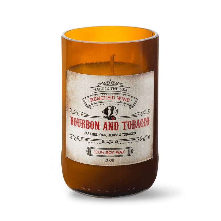 Bourbon and Tobacco Soy Candle Spirits Collection