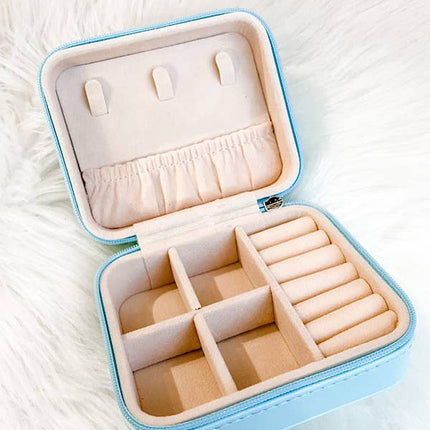 For Keeps jewelry box in blue — elegant jewelry storage, birthday and holiday gift for her