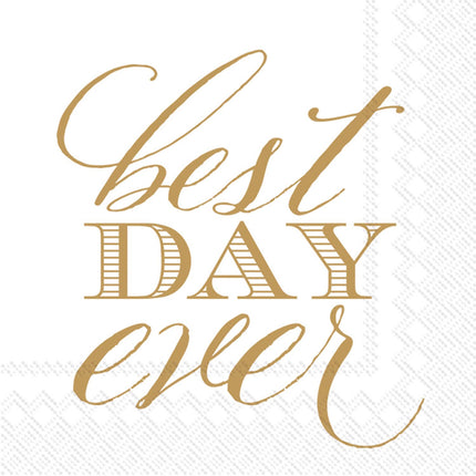 Rosanne Beck Best Day Ever paper cocktail napkins — celebration and party hostess gift