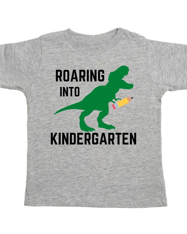Roaring Into Kindergarten Shirt - Back To School Kids Tee