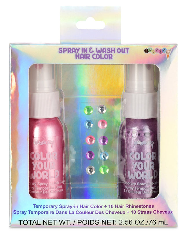 Sparkle hair color and rhinestones — fun beauty gift for girls, birthday and sleepover