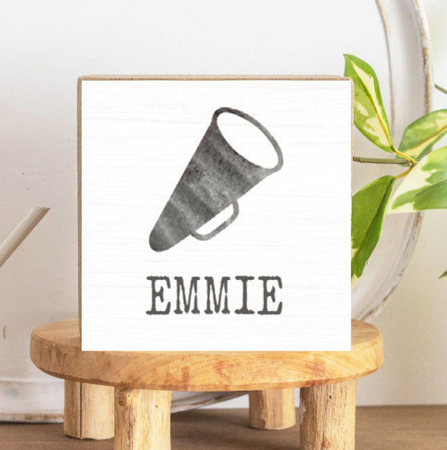 Personalized Cheer Wooden Block