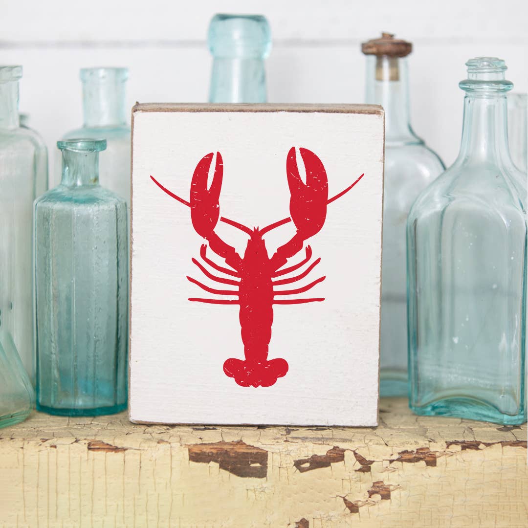Lobster Decorative Wooden Block