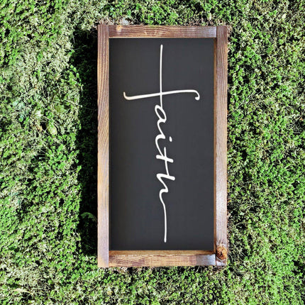 Faith wooden sign — inspirational faith home decor and gift