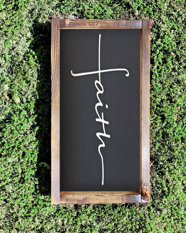 Faith wooden sign — inspirational faith home decor and gift