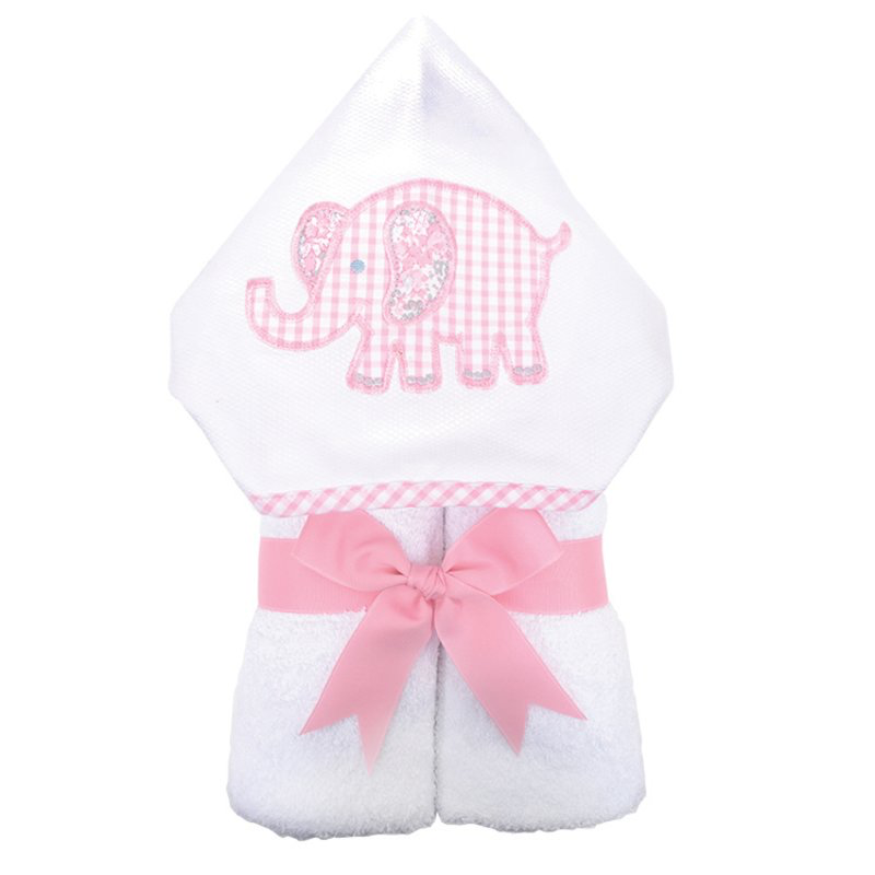 Pink Elephant Hooded Towel