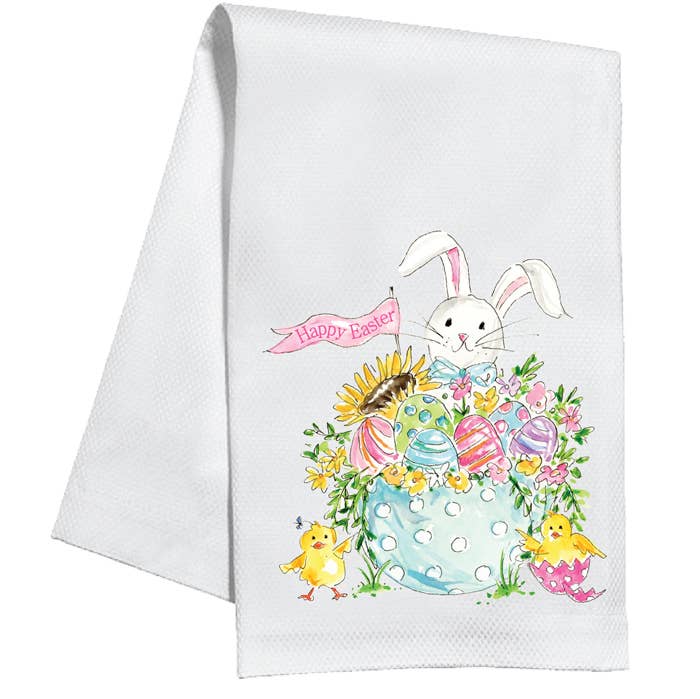 Happy Easter Bunny Kitchen Towel