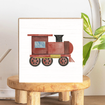 Train Decorative Wooden Block