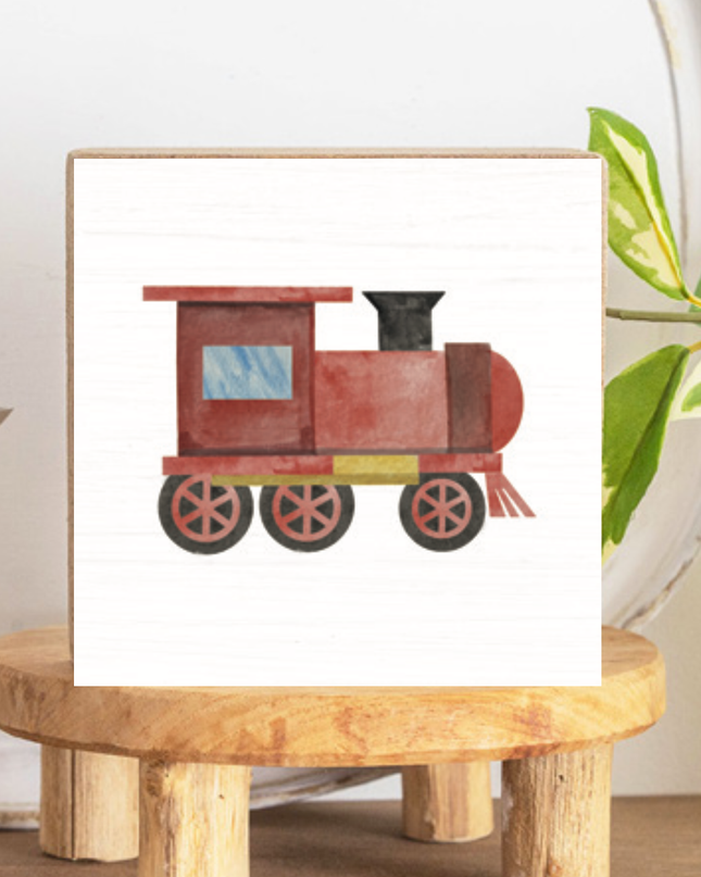 Train Decorative Wooden Block