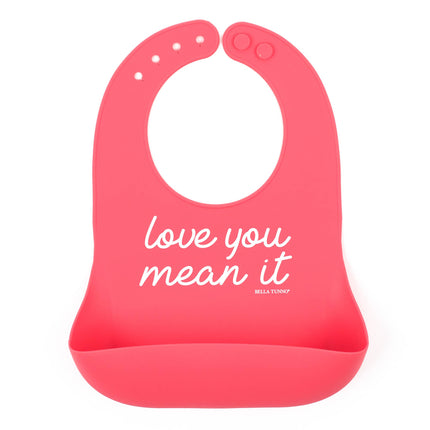 Love You Mean It Wonder Bib — sweet baby bib, baby shower gift