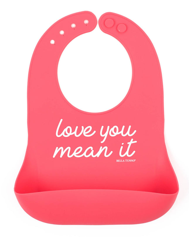 Love You Mean It Wonder Bib — sweet baby bib, baby shower gift