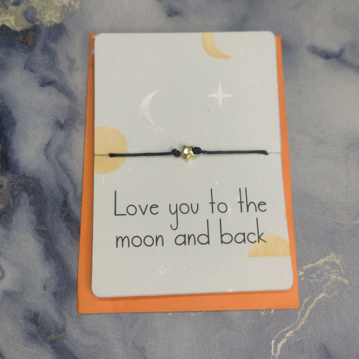 Love you To The Moon and Back Wish Bracelet