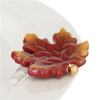 Nora Fleming Falling For You Leaf Mini — fall decorative attachment for Nora Fleming serveware