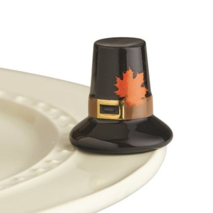 Nora Fleming Pilgrim Hat Mini — Thanksgiving decorative attachment for Nora Fleming serveware