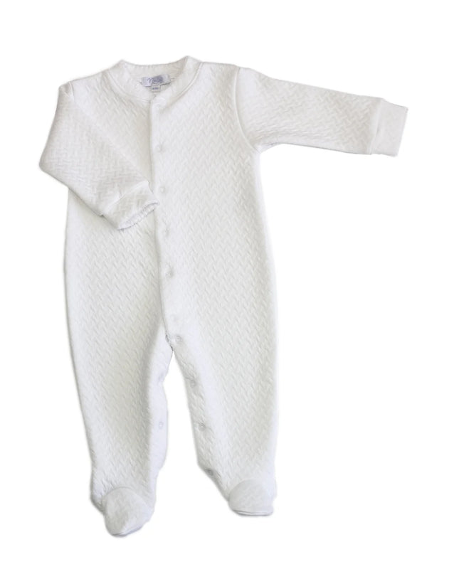 Basket Weave Baby Footie