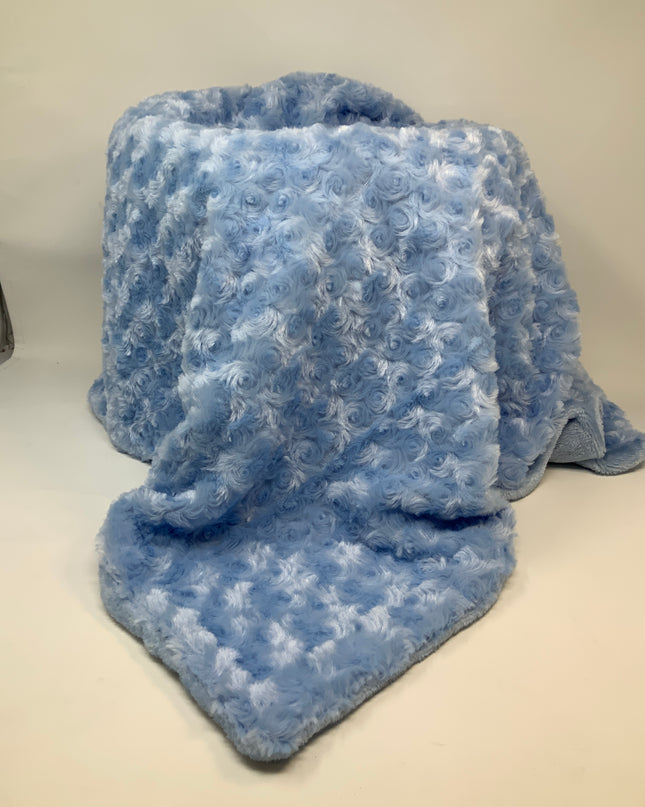 Personalized rabbit fleece blanket — embroidered name included, soft baby shower gift